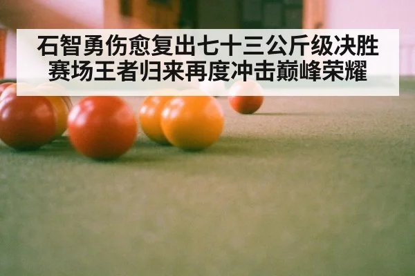 石智勇伤愈复出七十三公斤级决胜赛场王者归来再度冲击巅峰荣耀